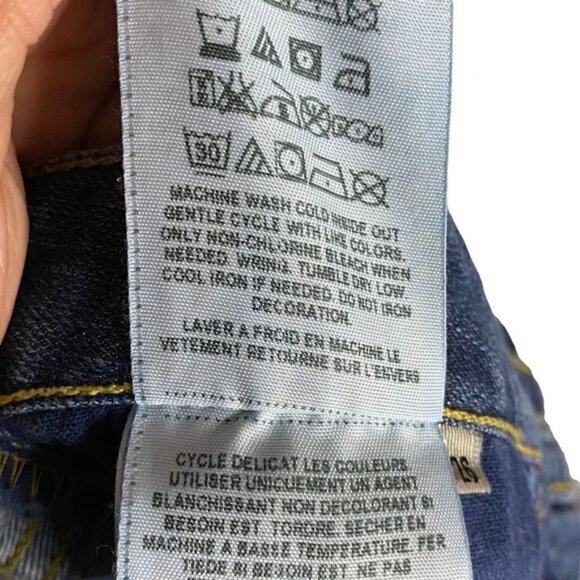 Guess Women’s Button Fly Distressed Bermuda Denim Shorts - Picture 6 of 6